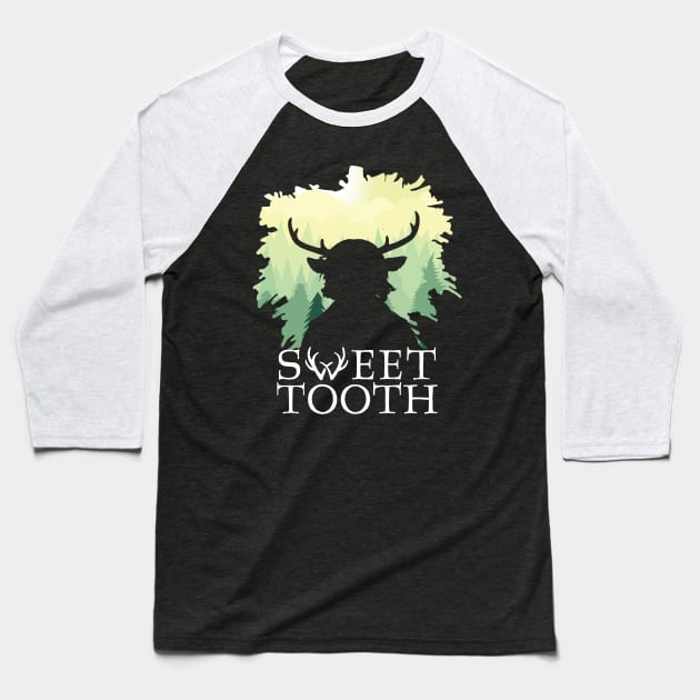 Sweet Tooth Silhouette Baseball T-Shirt by Bevatron